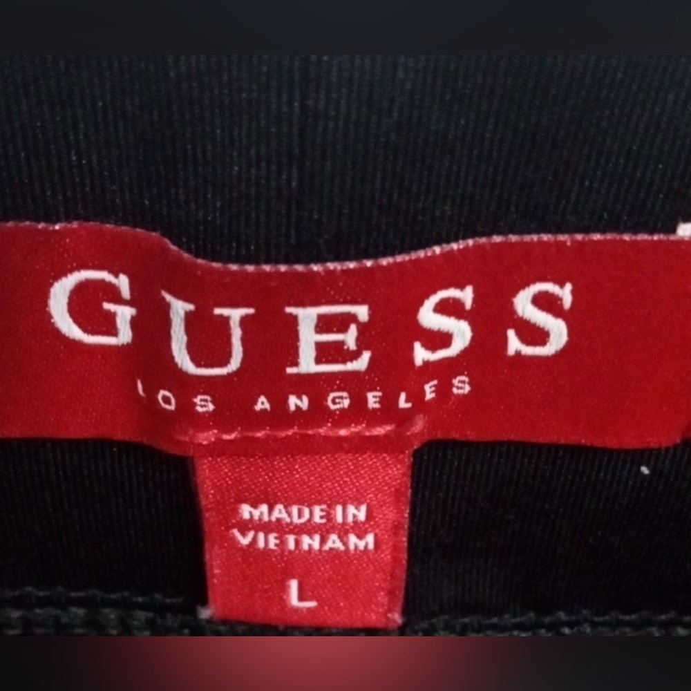 GUESS Black Logo Leggings Women’s Large Women’s Gym Tights Workout - Picture 8 of 9